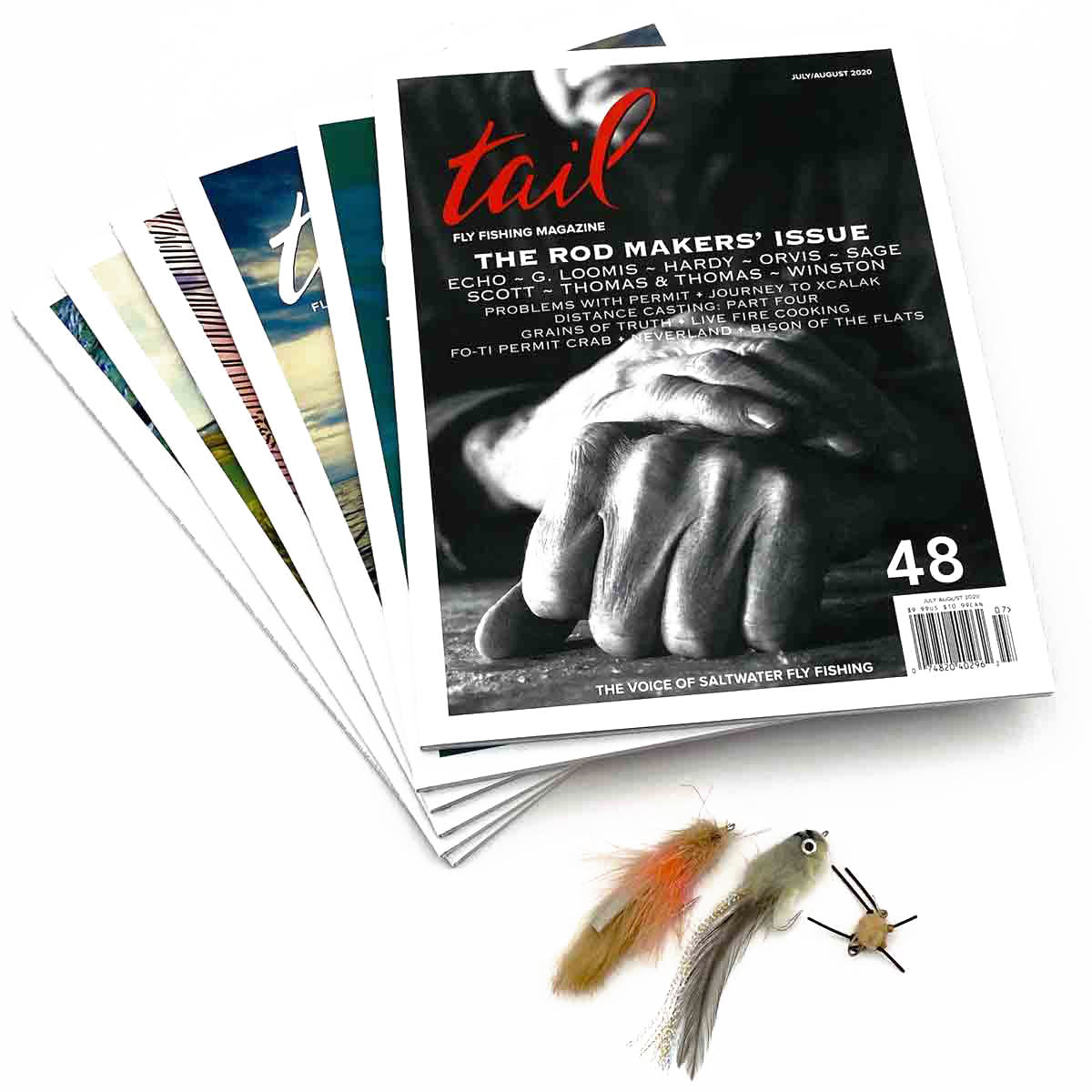 Saltwater flies plus 1 year subscription Tail Magazine Fly Shop