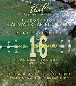 Saltwater fly fishing leaders - 12 foot fluorocarbon leaders for saltwater species