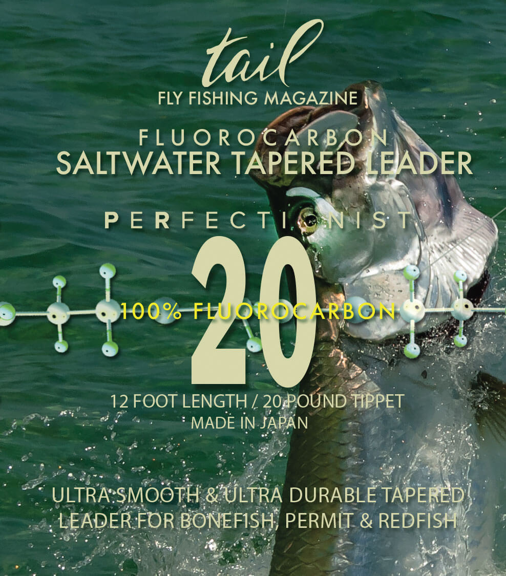 Saltwater fly fishing leaders - 12 foot fluorocarbon  leaders for saltwater species