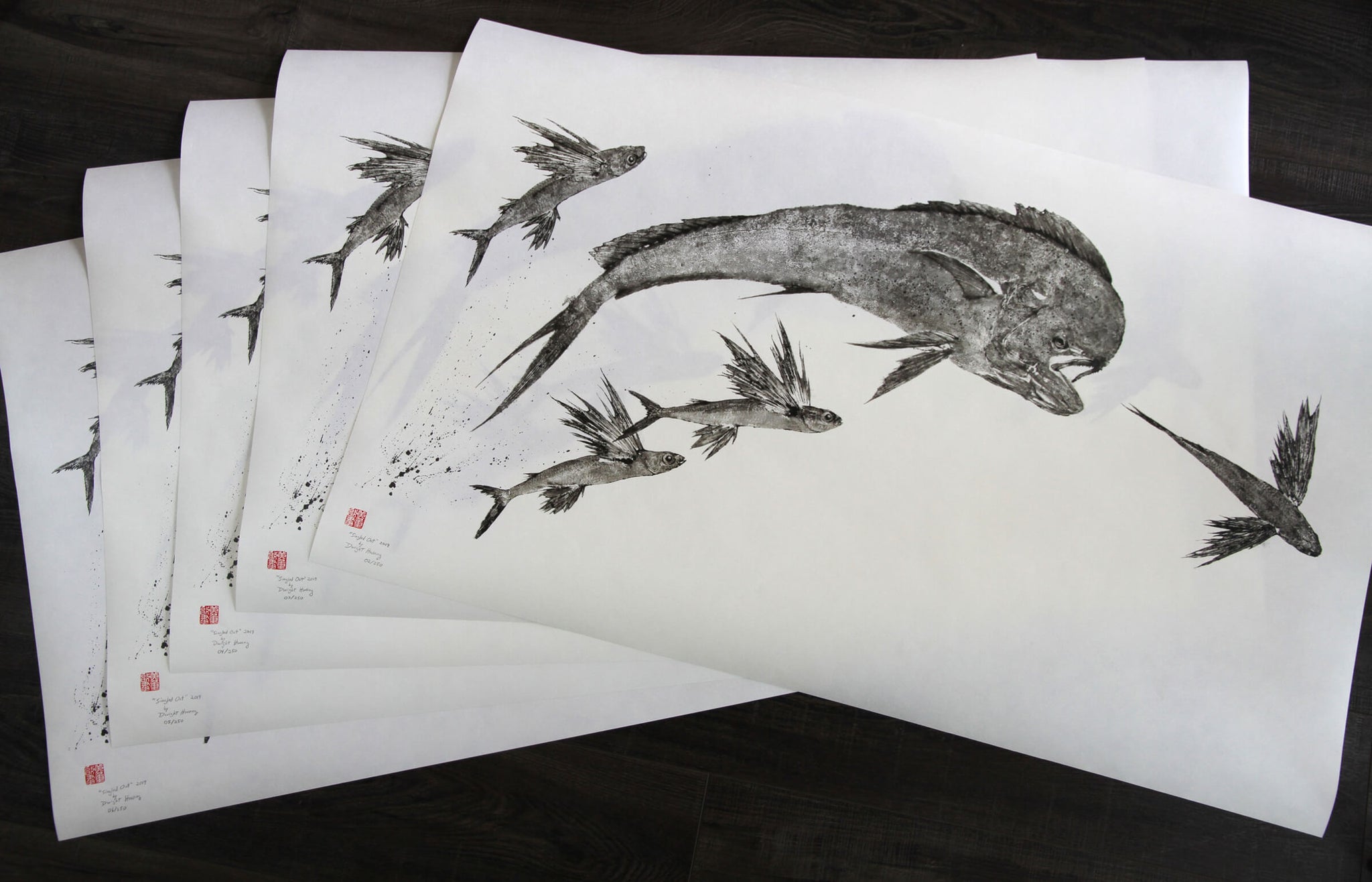 Singled Out Limited Edition Gyotaku by Dwight Hwang – Tail Magazine Fly  Shop