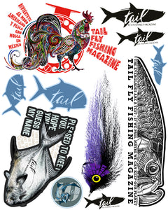 Saltwater Sticker Sheet #2 – Tail Magazine Fly Shop
