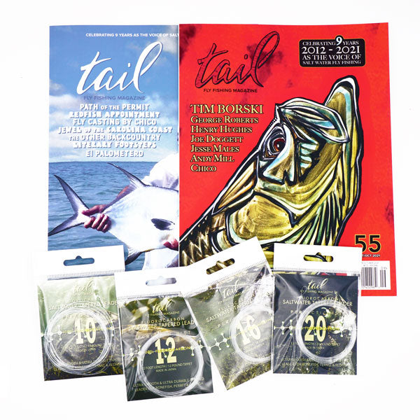 Fluorocarbon Saltwater Leaders plus 2 year subscription - Tail Magazine Fly Shop