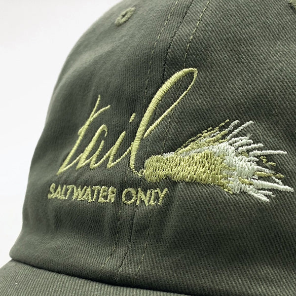 Saltwater Only Cap - Olive - Tail Magazine Fly Shop