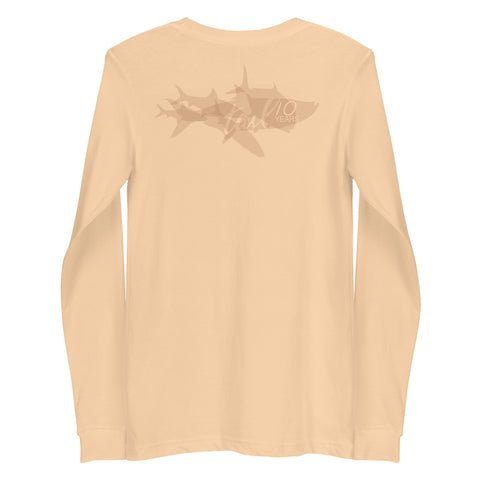 Shadow Slam 10 year Long Sleeve Tee -  Beige - Tail Magazine Fly Shop