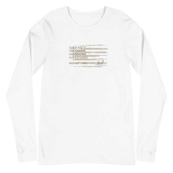 US Flag Shirt - Long Sleeve (tan graphic) - Tail Magazine Fly Shop