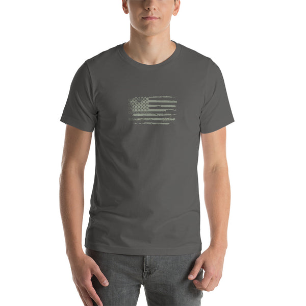 US Flag Shirt - Short Sleeved (olive graphic) - Tail Magazine Fly Shop