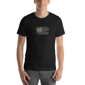 US Flag Shirt - Short Sleeved (olive graphic) - Tail Magazine Fly Shop